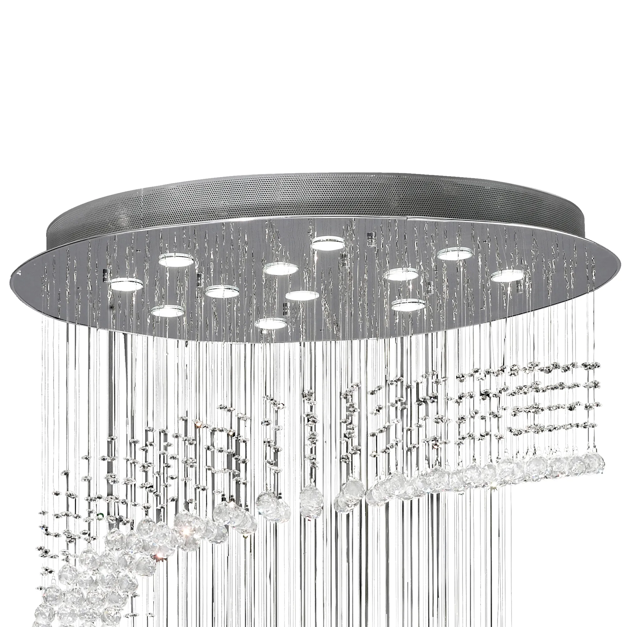 Colorado Crystal Pendant 12 Light (25.7kg) Polished Chrome IL31373  Diyas Colorado
